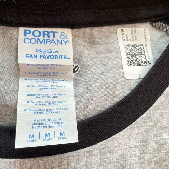 New Disney T-Shirt Mickey & Minnie Mouse Port & Company Black/Gray Color Size M. - Picture 4 of 12